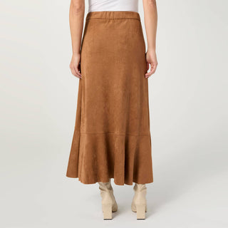 Coco + Carmen Canyon Faux Suede Ruffle Skirt