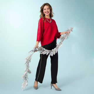 Coco + Carmen Heavenly-Luxe Rhinestone Dolman Sweater