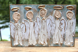 Default Title Coddiwomple - 6x9 Hand Painted Myriad Angels Decorative Tabletop Object