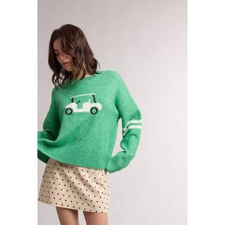 Wishlist Apparel - GOLF CART SPORTS GRAPHIC COZY SWEATER / WL26-13643