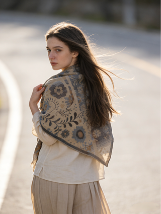 Floral Triangle Wrap