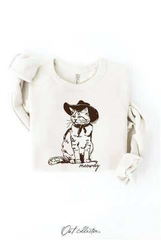 Meowdy vintage white graphic sweatshirt by Oat Collective