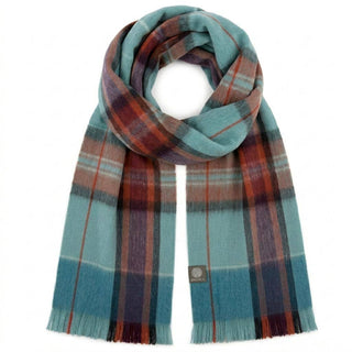 Shupaca Alpaca-Blend Tartan Scarf – Mariner