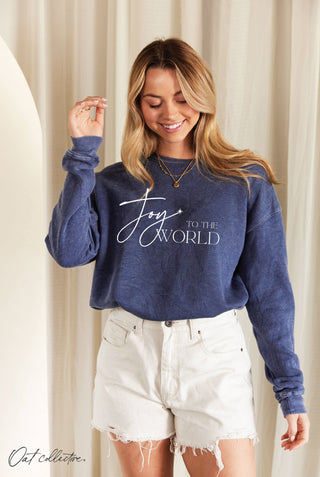 VINTAGE DENIM OAT COLLECTIVE - JOY TO THE WORLD    Mineral Graphic Sweatshirt