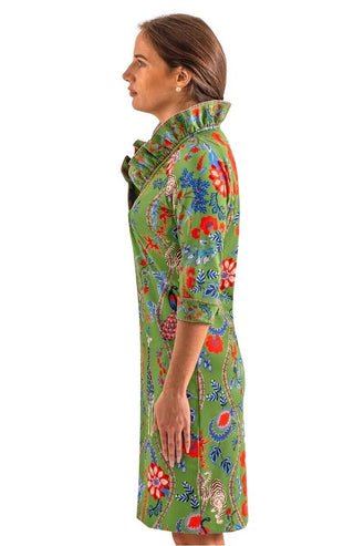 Gretchen Scott LLC - Ruffneck Dress - Jungle Symphony