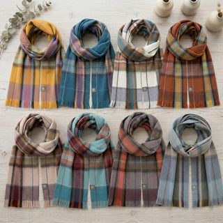 Shupaca Alpaca-Blend Tartan Scarf – Mariner