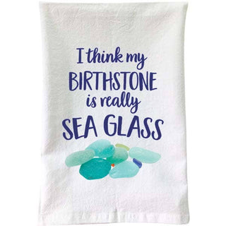 B McVan Designs - Sea Glass Birthstone Flour Sack Towel