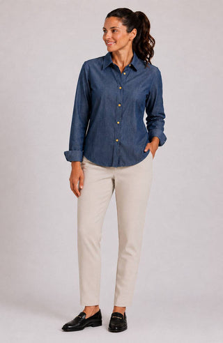 Gretchen Scott LLC - Boyfriend Shirt - Chambray