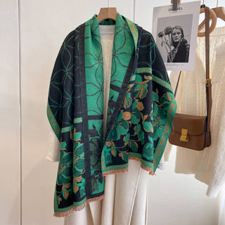 Winding River Green & Black Meadow Reversible Wrap