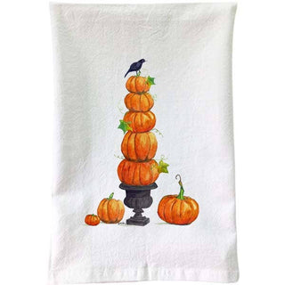 B McVan Designs - Fall - Pumpkin Stack Flour Sack Towel