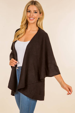 Designer House Open Front Waterfall Cardigan Cape