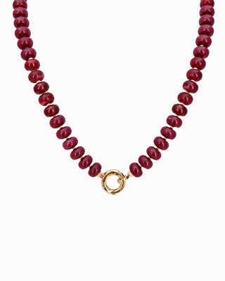 Sessori - Marble Bead Toggle Clasp Statement Necklace