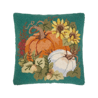 Peking Handicraft - Orange & White Pumpkin Hook Pillow - Susan Winget
