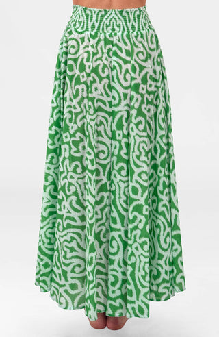 Gretchen Scott Sexy Summer Swirl Maxi Skirt | Colorful Resort Wear Skirt with Pockets