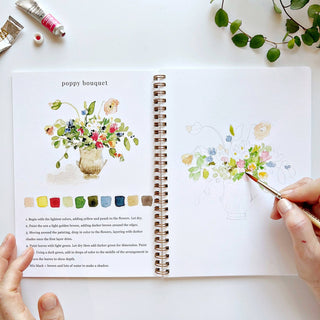 Emily Lex Bouquets Watercolor Workbook for Beginners