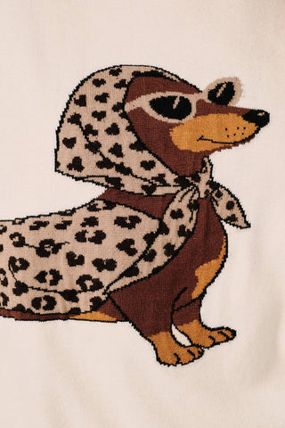Weenie Dog Short Sleeve Sweater in Olive | Sunday Edition