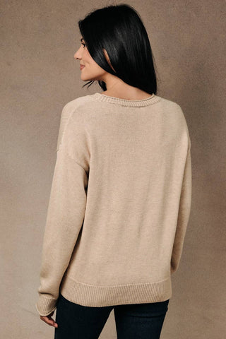 Pumpkin Martini Graphic Sweater in Taupe | Sunday Edition