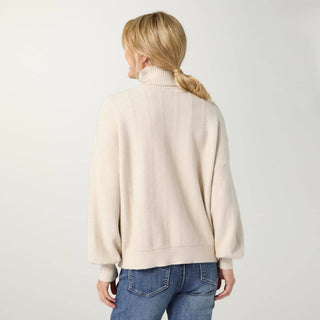 Coco + Carmen Heavenly-Luxe Textured Turtleneck Sweater
