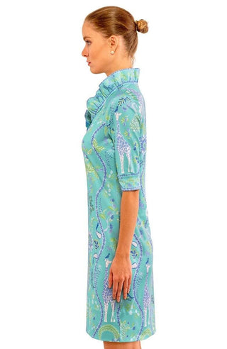 Gretchen Scott LLC - Ruffneck Dress - Jungle Symphony