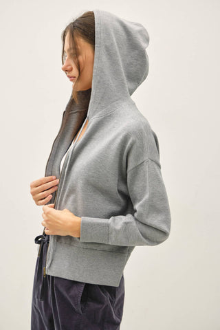 Be Cool - ULTRA COMFY RIBBED KNIT HOODIE JACKET