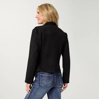 Coco + Carmen Alland Faux Suede Moto Jacket
