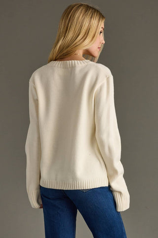 Panache Apparel Co. - Ivory Coffee Weather Sweater