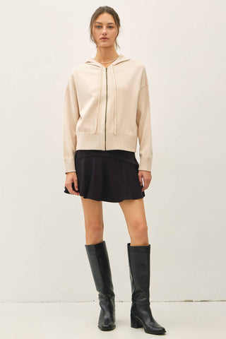Be Cool - ULTRA COMFY RIBBED KNIT HOODIE JACKET
