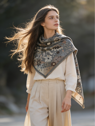 Floral Triangle Wrap