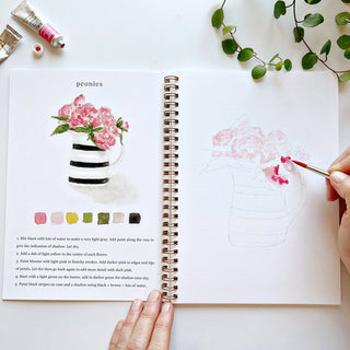 Emily Lex Bouquets Watercolor Workbook for Beginners