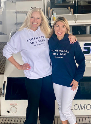Somewhere on a Boat Solomons MD Hoodie | Coastal Boating Sweatshirt