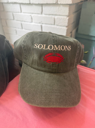 Solomons embroidered crab hat