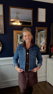 Listicle - Ruffled Hem Denim Jacket