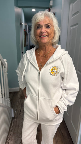 S Solomons Bridge Zipper Hoodie With Crab Emblem