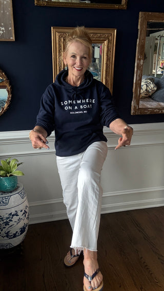 Somewhere on a Boat Solomons MD Hoodie | Coastal Boating Sweatshirt
