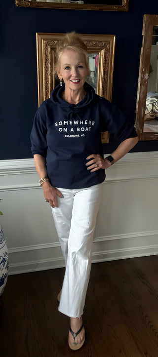 Somewhere on a Boat Solomons MD Hoodie | Coastal Boating Sweatshirt