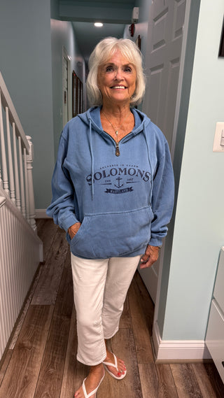 Solomons Island Cotton Sweatshirt – Coastal Blue