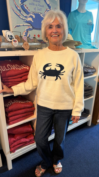 Urban Daizy - Crab Graphic Relaxed Knit Sweater
