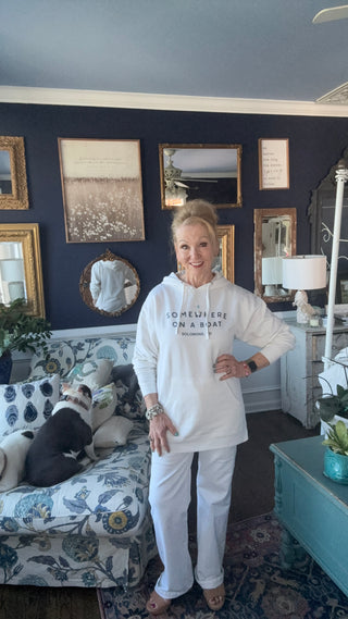 Somewhere on a Boat Solomons MD Hoodie | Coastal Boating Sweatshirt