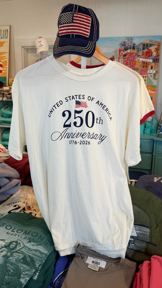United States of America 250th Anniversary Tee | 1776–2026 Mineral Washed Graphic T-Shirt