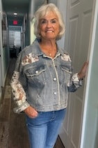 Lace Oversized Denim Jacket