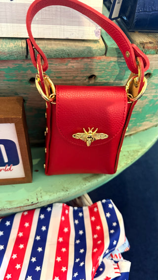 Genuine Italian Leather Butterfly Crossbody Bag | Made in Italy