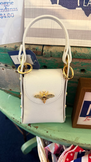 Genuine Italian Leather Butterfly Crossbody Bag | Made in Italy