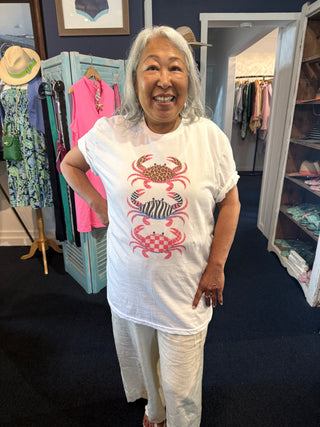 Preppy Crab Beach Resort Graphic T-Shirt