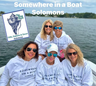 Somewhere on a Boat Solomons MD Hoodie | Coastal Boating Sweatshirt