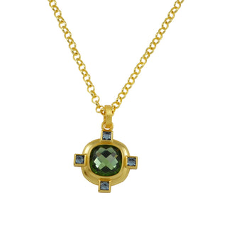 Betty Carré Domenique large square stone necklace