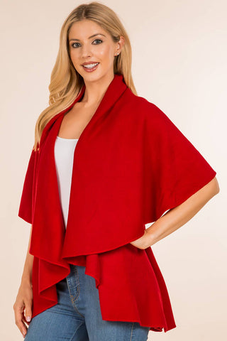 Designer House Open Front Waterfall Cardigan Cape