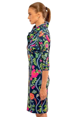 Gretchen Scott LLC - Ruffneck Dress - Jungle Symphony