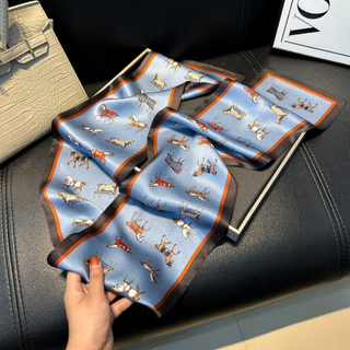 100% Silk Skinny Scarf