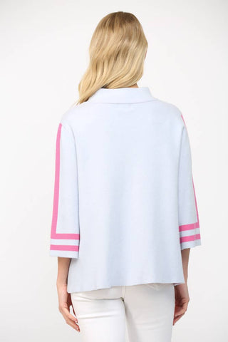 FATE - STRIPE MOCK NECK SWEATER