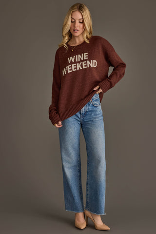 Wine Weekend Burgundy Sweater | Panache